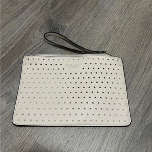 Victoria's Secret Cream Perforated Wristlet